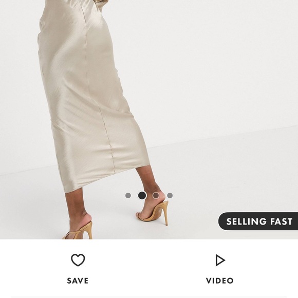 ASOS DESIGN batwing bias cut maxi dress in oyster - Picture 3 of 8
